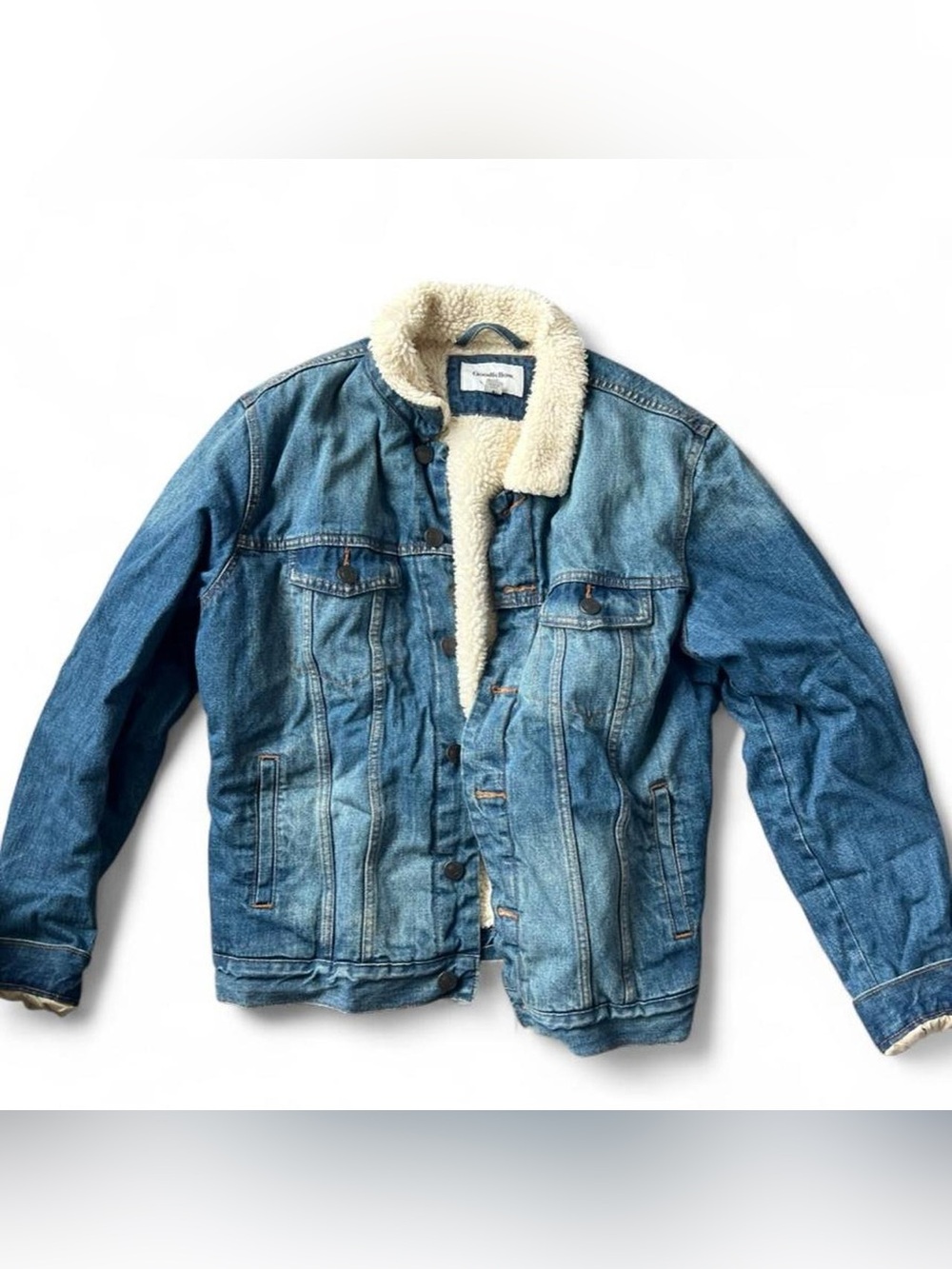 Goodfellow & Co Blue Denim Sherpa Bomber Jacket